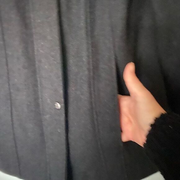 Calvin Klein Dark Grey wool Peacoat Size 10 - Picture 4 of 10